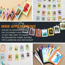 21pcs 6-Inch Paper Photo Frame, Black Multi-Colored Cardboard Photo Hanging Box - Home, Office, Wedding And Party Decorative Clip Photo Display | Suitable For Birthdays And Graduation Ceremonies, Photo Display (Random Colors) - one-size - View 9