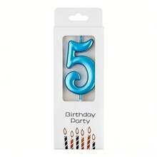 Creative Digital Number Birthday Cake Decoration Candles Suitable For Birthday Parties Cake Topper Decor Accessories - Baby Blue - View 9