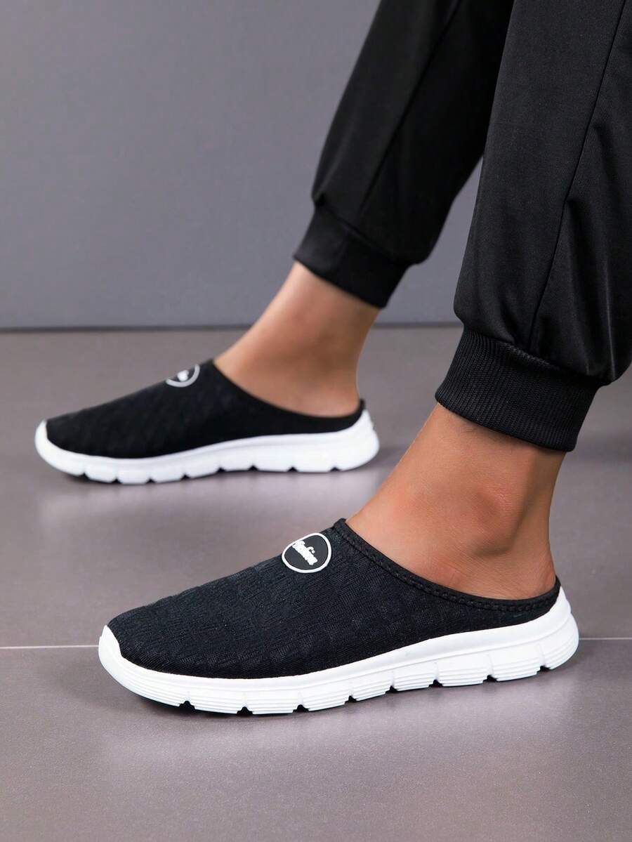 Sepatu Sneakers Kasual Slip-On Musim Semi/Panas Terbaru 2026, Sepatu Loafer Minimalis Unisex Warna Solid, Ukuran 38-46 - Hitam - View 1