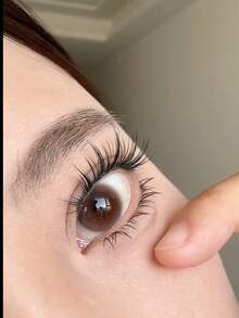 64 piezas de pestañas individuales de estilo de medianoche de verano pintadas a mano con adhesivo, con aspecto natural para principiantes, adecuadas para maquillaje de ojos, citas, uso diario, fiestas, clubes, reutilizables, efecto de volumen instantáneo, hechas a mano, ligeras y fluidas, DIY, duraderas, pestañas individuales de estilo de dibujos animados (tarjeta base aleatoria) - B - Ver 3
