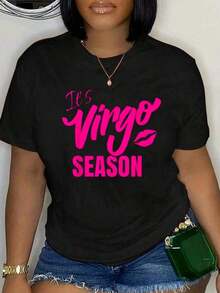 100% Algodón, Camiseta de Fiesta de Cumpleaños de la Temporada de Virgo, Camiseta para Hombre y Mujer, Suave y Transpirable, Estilo Clásico, Tops de Verano - Negro - Ver 4