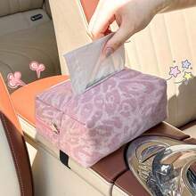 1個豹紋優雅可愛車用面紙盒,多功能車用面紙架 - A - 查看 5