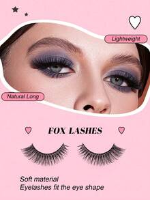 10 Pairs Natural Reusable 3D Faux Mink Eyelashes, Lightweight Soft Curly Striped Lashes, Suitable For Daily, Club, Work Wear, Fluffy And Comfortable Reusable Lashes, Create Charming Eyes With Dramatic Big Eye Effect, Strip Eyelashes - Black - View 6