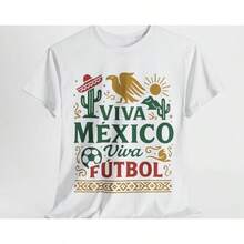 Camiseta de Fútbol de la Copa Mundial de México 2026, Viva México Viva Fútbol, Unisex, para Entusiastas del Deporte, Amantes del Fútbol, Idea de Regalo, Camiseta para Seguidores del Equipo - Negro - Ver 1