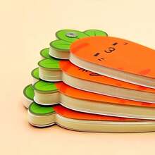1pc Creative Special Shaped Loose Leaf Spiral Notebook Portable Carrot Shape Blank Word Notepad Student Study Stationery Gift Random Shipment - A - View 4