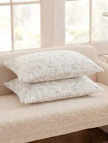 1 buah/2 buah Sarung Bantal Kasa Bergelombang Kerut Warna Putih Polos (Tanpa Isian), Nyaman dan Bernapas, Ideal untuk Penggunaan Musim Panas, Cocok untuk Penataan Kamar Tidur dan Dekorasi Rumah, Sarung Bantal Bertekstur, Tidur yang Bernapas, Perlengkapan Rumah Tangga - MultiWarna - View 6