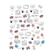 Apple 17 Series Phone Cute Doodle Puppy 3D Embossed Sticker, DIY Decorative Sticker Base, Camera Sticker, Cartoon Joyful Puppy DIY - Multicolor - View 5
