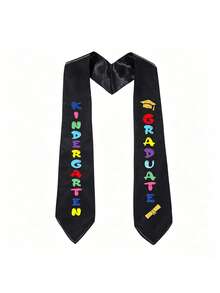 Colorful Letter Print Satin Kindergarten Graduation Sash, Suitable For Kindergarten Graduation Ceremony And Party Decoration - Multicolor - View 9