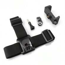 1pc Adjustable Head-Mounted Phone Holder, Hands-Free First-Person View Shooting Headband Mount, Suitable For Outdoor Cycling, Motorcycle Video Recording, Live Streaming, Action Camera Fixing Bracket - Headband Phone Holder - View 9