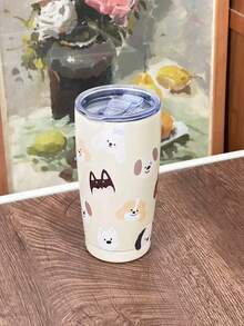 1个INS风大蝴蝶结爱心20盎司双层不锈钢保温杯，便携式咖啡杯，适用于办公室、家庭、户外、节日、生日、圣诞节、情人节、母亲节等场合的礼物 - 彩色 - 查看 9