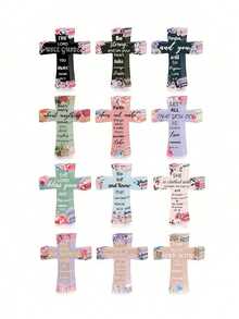 48pcs Magnetic Cross Bookmarks, Designed For Bible Study, Reading, Education And Student Gifts - Elegant Bookmarks With Inspirational Quotes, Ideal For Ladies To Use When Reading At School - Multicolor - View 9