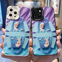 Officially Licensed Disney Frozen Phone Case, This Protective Phone Case Features Elsa In A Mirrored Plush‑Style Tote‑Bag Shaped Design, With Snowflake Details On Blue Fuzzy Fabric, Set Against A Purple Wavy Bubble Background, Made With Flexible, Durable TPU Material To Protect Against Everyday Scratches, Bumps, And Minor Impacts, Compatible With IPhone 17, 16, 15, 14, 13, 12, 11 Pro Series And Galaxy S22, S23, S24, S25 Models, Making It A Charming Choice For Disney Fans, Ideal For Birthdays, Holidays, Or Any Special Occasion To Surprise Family And Friends. - 黑色 - 查看 3