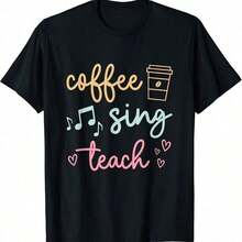 Camiseta Unisex para Amantes del Café, Amantes de la Música, Cantantes Lindos, Regalo para Maestros de Canto - Blanco - Ver 8