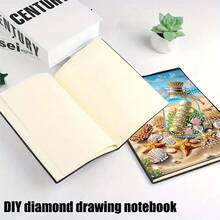 1 Bộ Sổ tay Tranh đính kim cương 5D tự làm, Họa tiết bình ước, Bộ dụng cụ tranh đính kim cương cho sổ tay, Thích hợp làm quà tặng thủ công sáng tạo. - BJ081 - Xem 8
