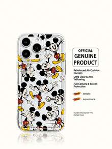 Miniso 迪士尼粉色手机壳，适合女孩使用，防滑、防摔、防指纹，适用于iPhone 17/17Air/17Pro/17ProMax/11/12/13/14/15/16Pro/16ProMax/14Plus/15Plus/16Plus/16Pro/15ProMax - 無色 - 查看 1