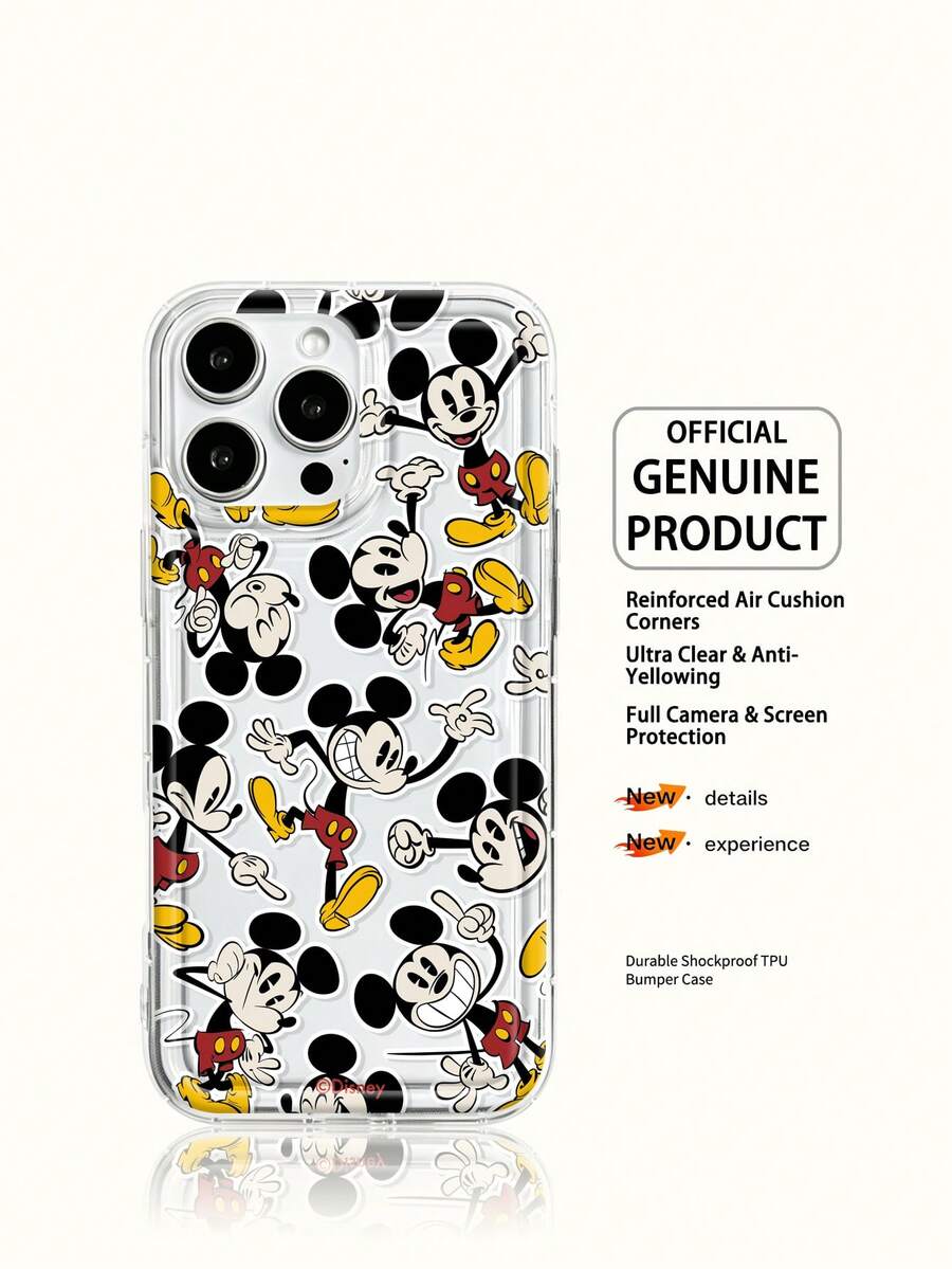Miniso 迪士尼粉色手机壳,适合女孩使用,防滑、防摔、防指纹,适用于iPhone 17/17Air/17Pro/17ProMax/11/12/13/14/15/16Pro/16ProMax/14Plus/15Plus/16Plus/16Pro/15ProMax - 無色 - 查看 1