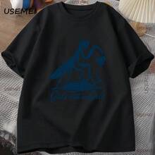 'Girls Will Be Girls' Graphic Print Sweatshirt, Funny  T-Shirt, Praying Mantis Print T-Shirt, Casual Women's T-Shirt - 黑色 - 查看 8
