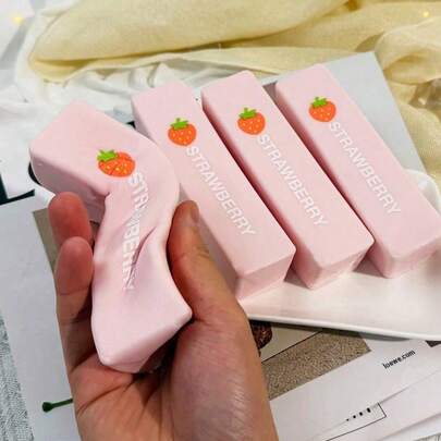 1pc Strawberry Soft Slow Rebound Stress Relief Toy, Soft Texture Suitable For Students To Relieve Stress During Rest, A Great Gift For New Year, Valentine's Day, Graduation Season, Won't Dirty Hands, Fun Squeezing Toy