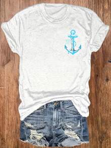 Women's T-Shirt For Spring And Summer - 白色 - 查看 3