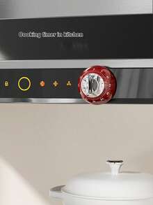 1pc Kitchen Magnetic Timer (White, Red, Green), Mechanical Stopwatch (Battery Not Included), Kitchen Supplies, Kitchen Utensils, Kitchen Clock - Multicolor - View 9