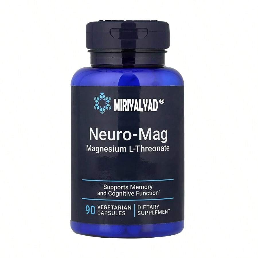 MIRIYALYAD ‑Mag Magnesium L‑Threonate Capsules, 90 Vegetarian Capsules, Dietary Supplement For Memory & Cognitive Function Support - 1PCS - View 1