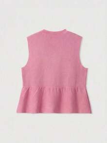 Camiseta sin mangas de punto para MUJER, estilo minimalista casual, unicolor, esencial para volver al colegio, primavera/verano - Resplandecer - Ver 7