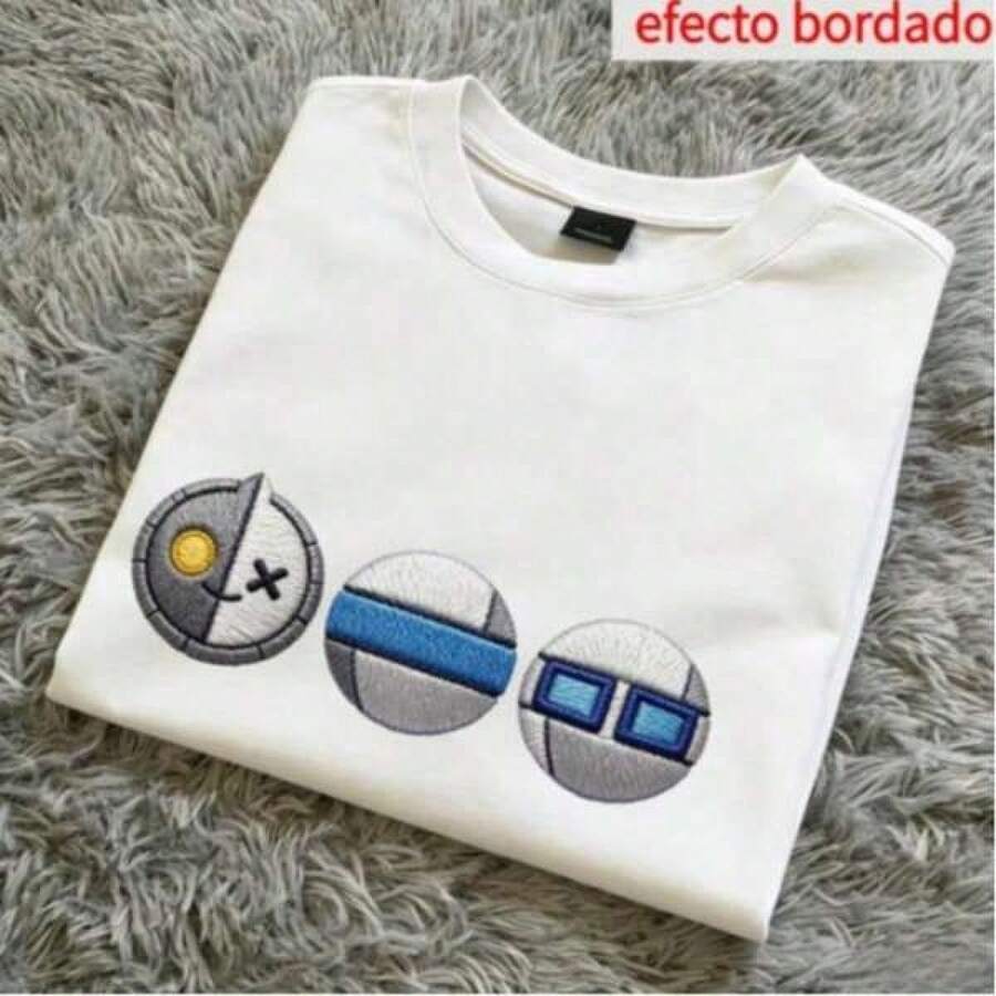 Playera Estilo Urbano BT21 Tata, Efecto Bordado Premium, Transpirable para Salidas y Conciertos - Negro - Ver 1