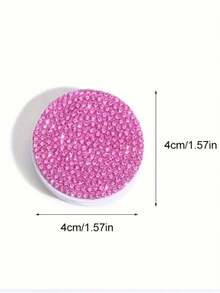 Fully Rhinestone Studded Phone Grip Stand, Sparkling Bling Anti-Slip Handle, Slouchy Desk Mount For Live Streaming & Selfie, Fits All Phone Models, Thoughtful Gift For Girlfriend - Multicolor - View 2