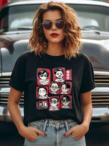Camiseta BT .0 Arirang, udadera con estampado del grupo BT Tour 06, udadera con capucha inspirada en los fans,Embalaje individual - Negro - Ver 6