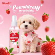 Oivolii 寵物香水 - 狗狗除臭香水 & 護毛精華，適用於狗和貓 - 清新持久噴霧 - 甜美草莓香氣，讓寵物整天保持清新 - 溫和友善配方 (3.38 液盎司) - 甜蜜草莓口味 - 查看 1