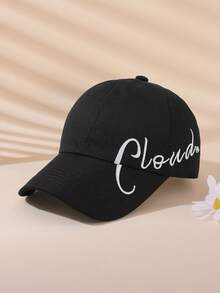 1pc Girls' Embroidered Letter Ponytail Baseball Cap, Breathable Sun Protection Outdoor Hat - 1PC - View 10