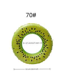 1pc Creative Kiwi Fruit Shaped Inflatable Swimming Ring, Summer Swimming Pool And Beach Floating Toy, Perfect Gift For Pool Party, Pool Float, Pool Lounger - Multicolor - View 6