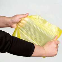 100/200Pcs Yellow Disposable Trash Bags, Baby Diaper Disposal Bags, Portable Mini Car Garbage Bags, Suitable For Outdoor, Stroller, Desk, Kitchen, Living Room, Bathroom, Nursery Cleanup - Yellow - View 4