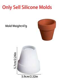 桶狀混凝土花盆矽膠模具，多肉植物水泥石膏黏土模具，蠟燭筆筒模具，環氧樹脂石膏水泥黏土模具，家居裝飾 - mold - 查看 6