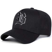 1pc Men's Gothic B Trucker Hat, Personalized Letter Wing Embroidery Baseball Cap, Street Fashion Five-Panel Hat, Outdoor Sun Protection Casual Cap For Spring Autumn Travel Beach Holiday - Multicolor - View 7