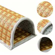 1 chiếc ổ ngủ mùa hè mát mẻ cho chuột hamster, làm bằng cỏ tự nhiên, chống trầy xước và mài mòn, thích hợp làm nơi trú ẩn, ngủ nghỉ cho gấu vàng và các loài động vật nhỏ khác. - Xem 8