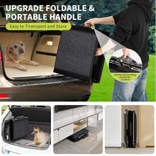 Rampa para perros grandes plegable y portátil - Superficie antideslizante - Soporta hasta 270 kg - Ideal para auto, SUV, camioneta - Ayuda segura para mascotas - / - Ver 5