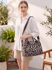 1pc Insulated Lunch Bag For Women,Lunch Tote Bag, Lunch Box Bag,Outdoor Picnic Insulated Bag,Student Thickened Cute Lunch Bag, Reusable Lunch Tote Bag, Portable Picnic Ice Bag For Work, Picnic, School Or Travel Lunch Box Bag School Supplies Stuff Accessories Bag For School School Accessories School Stuff For Traveling Waterproof Bag Insulated Lunch Bag Lunchbox - Leopard - View 9