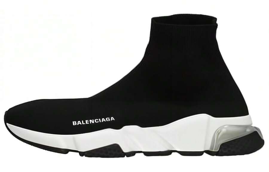 Balenciaga Speed Trainer 'Clear Sole Black' Black And White - Đen và trắng - Xem 1