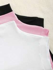 Camiseta sin mangas casual de mujer con cuello de pie - Multicolor 9 - Ver 3
