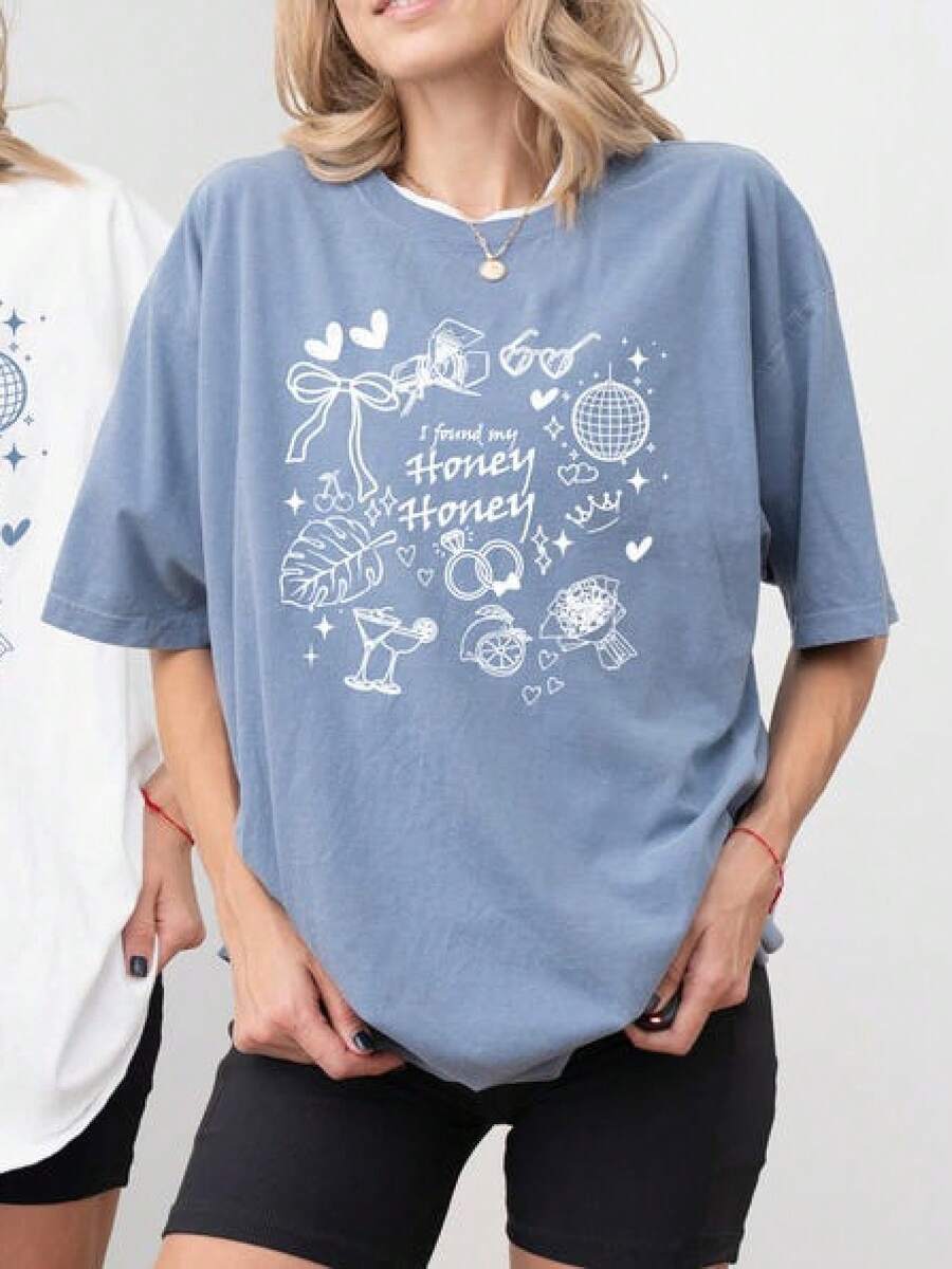 Camiseta Disco de Despedida de oltera , Camiseta amma ia, Camiseta , Camiseta Retro de Pareja de los 70, Regalo usical, Honey Honey,Embalaje individual - Multicolor 2 - Ver 1