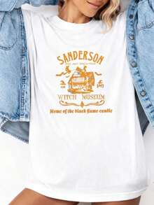 1 pieza Sudadera del Museo de Brujas de Sanderson, Sudadera con Capucha de las Hermanas Sanderson, Museo de Brujas de Sanderson, Brujas de Halloween, Sudadera de Halloween, 180g Algodón 100% - Negro 1 - Ver 9