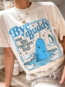 Sudadera Adiós, amigo, espero que encuentres a tu papá, Camiseta Navideña de Buddy Narwhal, Sudadera Clásica de Película Navideña, Regalo Festivo de Ballena - Blanco - Ver 1