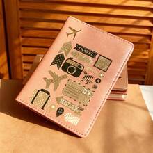 1 pieza Portapassaporte de viaje con relieve, Funda de pasaporte, Cartera de tarjetas de crédito, Organizador de identificación y documentos - Multicolor - Ver 5