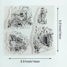 Nature-Inspired Transparent Stamp Collection - Floral/Tree/Architecture/Butterfly Elements, Suitable For Scrapbooking, DIY Decoration, Silicone Stamps - Forest - View 14