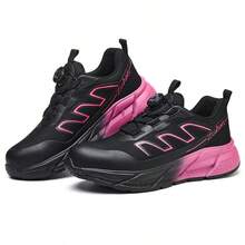 Fashion Women's Soft-Soled Lightweight Labor Protection Shoes, Steel Toe, Anti-Smash, Anti-Puncture, Button Technology, Suitable For Daily Wear And Industrial And Mining Construction Shoes And Boots - Pink - View 12