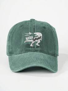 1pc Unisex Kids Distressed Washed Children's Baseball Cap, Embroidered Dinosaur Design Bone Baseball Cap, Suitable For All Seasons - Baseball Cap - View 11