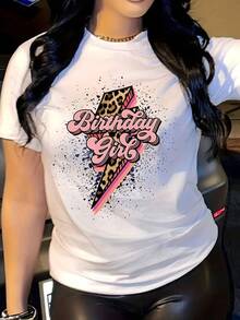 Talla - Camiseta de Mujer con Estampado 'Reina de Cumpleaños' - Camiseta Blanca de Cuello Redondo con Texto de Cumpleaños - Suave para Uso Diario y Fiestas de Cumpleaños - Top Casual de Mujer, Cómodo y Elástico, Manga Corta, para Entusiastas de - Camiseta Unisex de Algodón, Estilo Vintage Urbano, Cuello Redondo y Manga Corta - Blanco - Ver 1