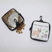 VINCAN Bolsa para golosinas de perro con patrón lindo, con gancho y cremallera, bolsa de entrenamiento para mascotas de poliéster duradero, bolsa portátil para almacenar comida de perro para entrenamiento de cachorros y paseos al aire libre, accesorio esencial para dueños de perros - Multicolor - Ver 7