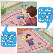Daily Safety Reading Set, Colorful Illustrated Pages, Home And School Scenes, Easy Learning Of Safety Knowledge - Children's  Picture Book - View 10